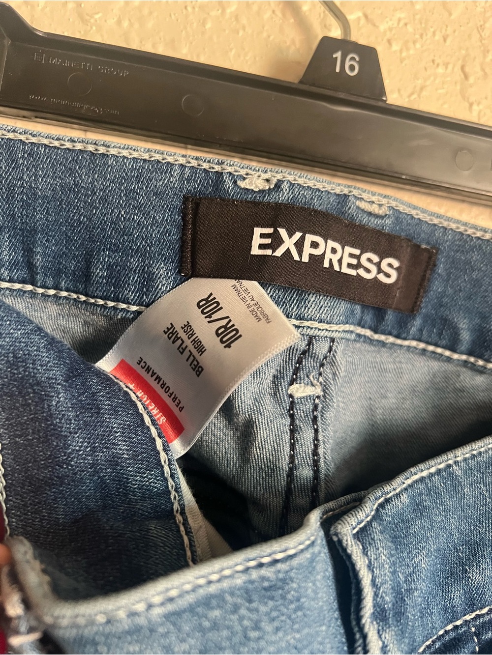Express Light Blue High-Rise Womenβs Flare Jeans